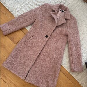 Women's Pink Textured Coat